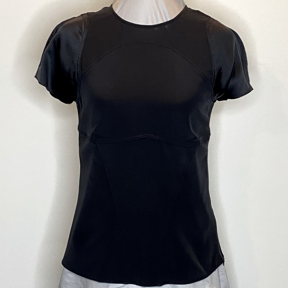 Zac Posen silk blouse sz 8 cut-out back